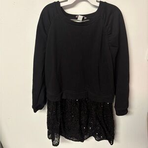 Girls sweatshirt/sequin skirt dress